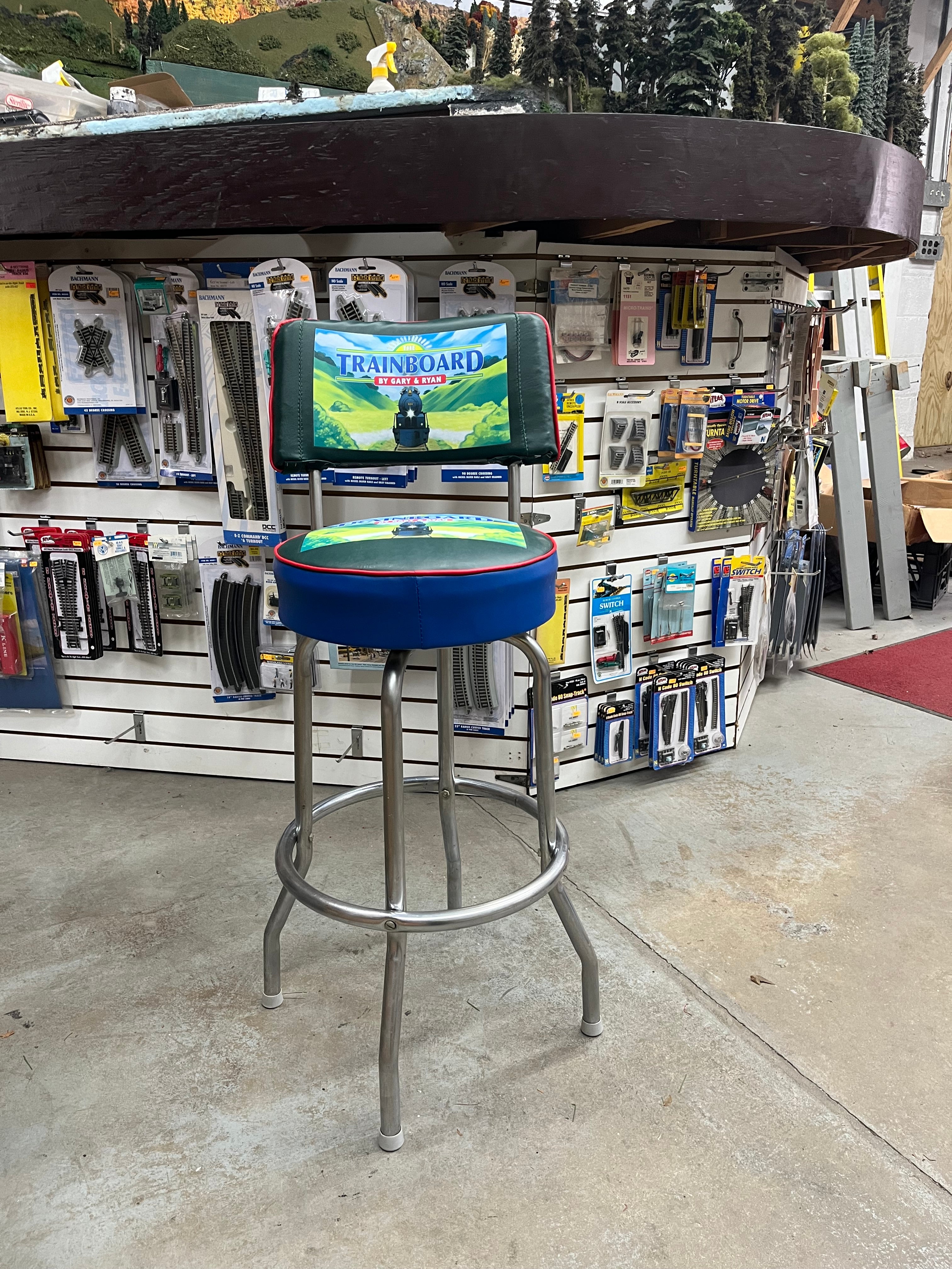 Custom Swivel Barstool W/ Backrest